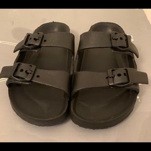 Black Casual Slides